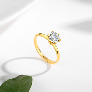 <span class=keywords><strong>Bague</strong></span> de Fiançailles de Qualité Femme, <span class=keywords><strong>1</strong></span> <span class=keywords><strong>Carat</strong></span> Moissanite <span class=keywords><strong>Diamant</strong></span>, Anneau Creux en Or 18K pour Femme, <span class=keywords><strong>Bague</strong></span> 5D - Product Image 2
