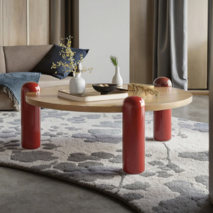 Bàn cà phê tròn bằng gỗ bền <span class=keywords><strong>hi</strong></span>ện đại cho phòng khách-Đồ nội thất thiết kế thân thiện với môi trường - Product Image 4