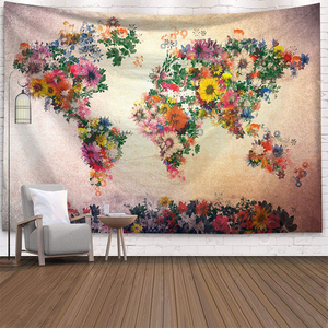 Tapisserie murale personnalisable avec logo, <span class=keywords><strong>carte</strong></span> <span class=keywords><strong>du</strong></span> <span class=keywords><strong>monde</strong></span> colorée, pour la décoration intérieure, <span class=keywords><strong>carte</strong></span> vintage de l'ère de la navigation pour la chambre <span class=keywords><strong>à</strong></span> coucher - Product Image 4