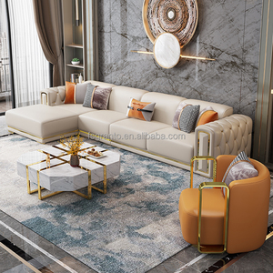 Лидер продаж, кожаный секционный диван, мебель для гостиной, роскошный комплект модульных диванов на 3 места - Product Image 5