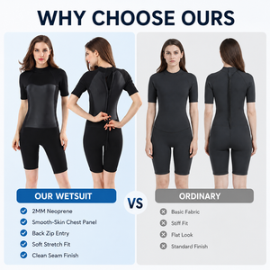 Combinaison <span class=keywords><strong>de</strong></span> plongée courte en néoprène thermique 2 mm pour <span class=keywords><strong>femme</strong></span>, vente en gros - Product Image 6