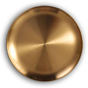 Nouveaux ustensiles de cuisine occidentaux en acier inoxydable de haute qualité, dorés, respectueux de l'environnement, plat à dessert, assiette à nourriture occidentale - Product Image 1