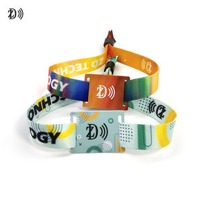 Dùng một lần NFC tổ chức sự kiện ban nhạc cổ tay Mifare siêu nhẹ C RFID vải dây đeo cổ tay 13.56MHz một lần vé vải NFC Vòng đeo tay - Product Image 5