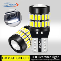 Nouvelle ampoule LED T10 pour feux de position latéraux, 36SMD 3014, lentille décodée, 6000K, A3, 12-18V, 1.5W, éclairage de plaque d'immatriculation