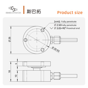 Kompakte Edelstahl-Wägezelle 1000/2000kg für Lagerregal-Gewichtserkennung und Lagerregal-Frachtüberwachungssystem - Product Image 5