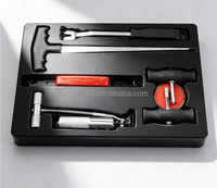 Juego de 7 Herramientas para Reparación de Vidrios de Automóviles, Desmontador de Parabrisas, Extractor de Tiras, Herramienta de Perforación para Vehículos
