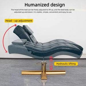 Professionelle S-Förmige Wimpern Spa Massageliege aus Echtem Leder, Tragbares Tattoobett für Schönheitssalon, Nagelstudio, Ohrlochstechen, Wohnzimmer - Product Image 4