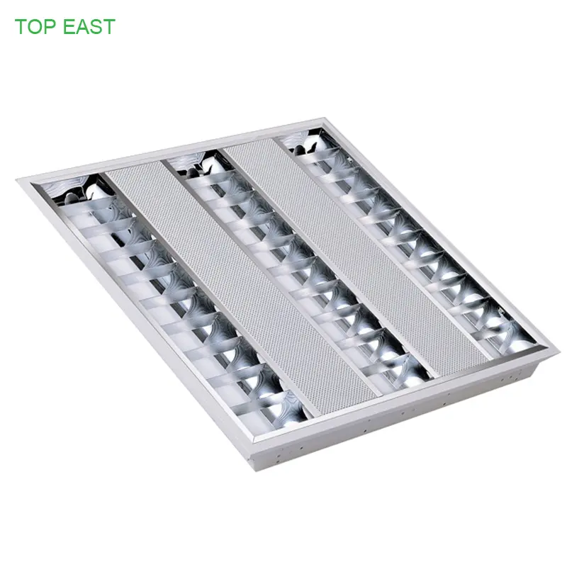 0.4MM Thickness Led Office Louver Light For 4 Led 4*28w T5 Tube Light Fixture