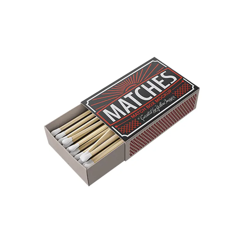 Goedkope Prijs Match Box Custom Logo Art Papier Matchbox Met Houten Veiligheid Wedstrijden Doos