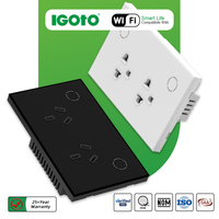 Interruptor Inteligente WiFi Estándar AU IGOTO, Interruptor de Pared con Panel Táctil, Compatible con Alexa y Google Home