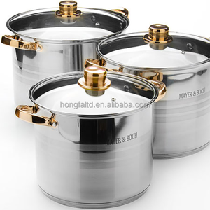 Ensemble de cuisson 6 pièces en acier inoxydable pour cuisinière à induction, écologique, avec casseroles et couscoussier - Product Image 5