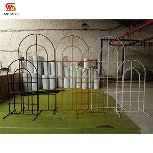 ฉากหลังงานแต่งงานทรงเรขาคณิตสี่เหลี่ยมผืนผ้าสแตนเลสสตีลแบบเรียบพร้อมดีไซน์กระจกสีทอง/สีเงิน ขนาด 100x200 ซม. - Product Image 2