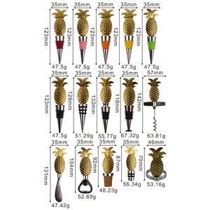 Golden Pineapple Wine Stopper Metal Sealing Universal Bottle Plug Colorful Design - Product Image 5