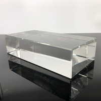 Briques de verre transparentes 50*100*200MM pour la construction et la décoration des murs-rideaux d'hôtels, style moderne, blocs de verre solides, usine