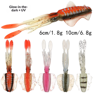 Glow UV Soft <strong>Squid</strong> Lure Artificial Plastic Octopus Bait 6cm/1.8g 10cm/6.8g Lifelike Saltwater Freshwater Sea Fishing Tackle for - Product Image 3
