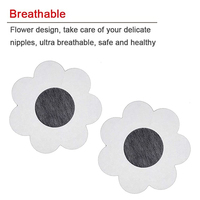 Cache-tétons jetables OEM en forme de fleur, confortables, en satin, autocollants pour les seins