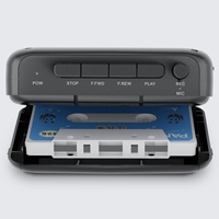 Enregistreur de cassette stéréo Walkman avec arrêt automatique, lecteur de bande, enregistrement vocal via micro intégré