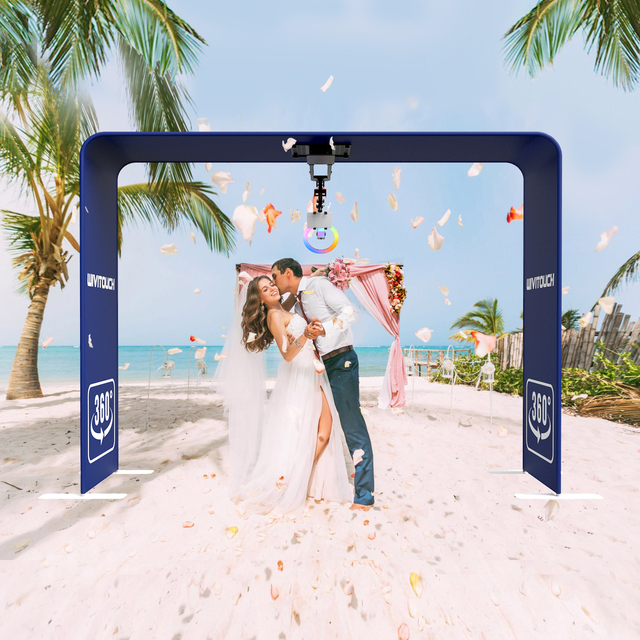 Overhead 360 Photo Booth SLR Wedding Birthday Party Event Selfie Machine iPad Camera Ready Metal Frame Wi-Fi Enabled Remote