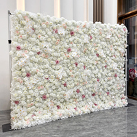 Panneau mural de fleurs pour mariage, toile de fond décorative pour salon, mur de fleurs blanches, toile de fond de roses