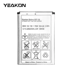 Original Replacement Mobile Phone li-ion battery BST-36 for Sony K510I Z550I W200I Z550I 3.6V 780mAh Batterie