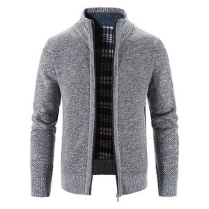 Cappotto Cardigan alla moda da uomo Casual in lana stile <span class=keywords><strong>Cool</strong></span> personalizzato giacca in pile a maglia taglie forti - Product Image 5