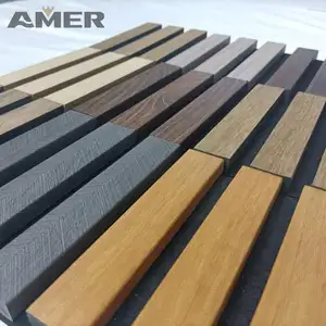 AMER полиэстер Заводская распродажа различные широко используемые Acustic деревянная стеновая панель