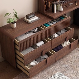 <b>Solid</b> <b>Wood</b> Dressing Table With Drawer Storage Bedroom Vanity Cabinet Multifunctional Makeup <b>Desk</b> For Home Use - Product Image 1
