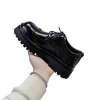 Chaussures Derby Brogue Synthétiques Noires Premium pour Hommes avec Semelle Plateforme Élevée et Semelle Extérieure Antidérapante pour Usage Professionnel