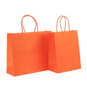 Bolsa de Compra Biodegradable, Bolsa de Papel Kraft Amarilla Personalizada con Impresión para Tiendas - Product Image 3