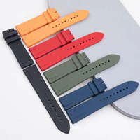 Bracelet en caoutchouc fluoré Fkm en silicone pour bracelet de montre Longines Rolex Huawei Seiko 20mm 22mm