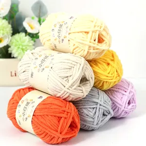 50gram roll 100% Polyester Velvet Baby 3mm Thin Mini Chenille Blanket Yarn for Hand Knitting Crocheting
