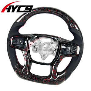 Accessoires de voiture pour Chevrolet Silverado <span class=keywords><strong>Suburban</strong></span> <span class=keywords><strong>LTZ</strong></span> ZR2 Tahoe RST Z71 GMC, volant sportif rouge en fibre de carbone forgée - Product Image 2