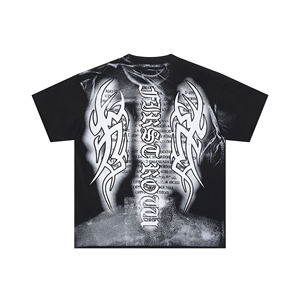 FIRST ROW Nuova Moda Prodotto di Alta Qualità T-shirt Retrò con Diamanti per Uomo Abbigliamento all'Ingrosso - Product Image 2