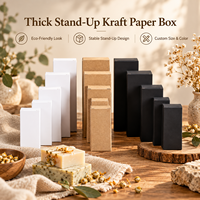 Boîte d'emballage en papier personnalisée avec logo, boîte pliante en kraft pour les petites entreprises, emballage de cadeaux, de savons, de biscuits, de bijoux