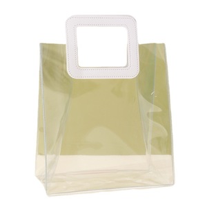 Petit sac de toilette transparent en PVC avec poignée en corde, étanche, option de logo personnalisé - Product Image 6