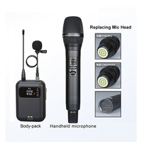 Sistema de Micrófono Inalámbrico Digital UHF Profesional para Karaoke y Conferencias con Base de Carga, Cancelación de Ruido y 100 Canales