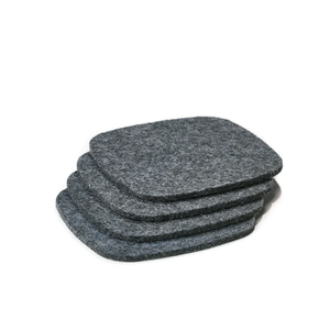 Juego de Manteles Individuales de Fieltro de Poliéster Ecológicos de Diseño Moderno, Formas Irregulares Personalizadas, Doble Color, Duraderos, Cortados con Láser, 4 Piezas - Product Image 2