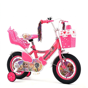 Vélo Enfant OEM 12 14 16 20 Pouces <span class=keywords><strong>avec</strong></span> Panier Cœur, Porte-Poupée, Rubans, Roues, Cartes, Poignée et Selle – Direct Usine - Product Image 2