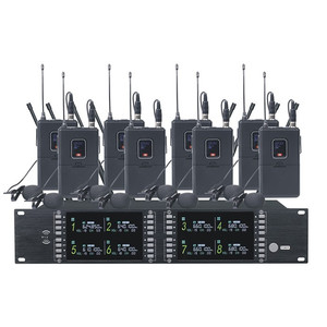 DK208 640-690MHz Sistema de micrófono de conferencia <span class=keywords><strong>Lavalier</strong></span> inalámbrico profesional Fabricantes de micrófonos inalámbricos Uhf - Product Image 2
