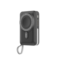 Magnetische Kabellose Aluminiumlegierung 5000mAh/10000mAh LED-Anzeige Schnellladung 2-in-1 Schnell-Ladegerät Powerbank mit Halterung