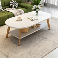 Nouvelle table basse latérale style rondin 2026, avec tiroir et pieds en bois massif, table à thé minimaliste pour petit salon