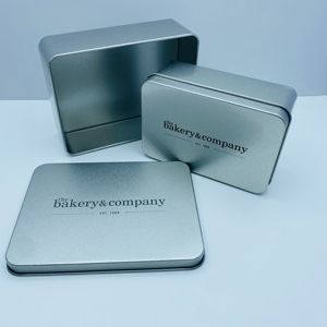 Hình chữ nhật Bạc kín kim loại lưu trữ tins với nắp đậy 10.5*7*4cm cho các mặt hàng nhỏ & Cookie lưu trữ trang trí - Product Image 5