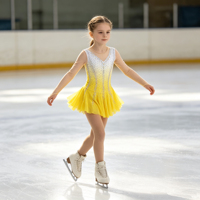 Robe de patinage artistique pour filles, tenue de danse et de performance, personnalisable pour compétition, modèle très demandé