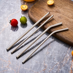 Cannuccia in Titanio Puro Ultraleggera Riutilizzabile, Dritta o Curva, Adatta per Tumbler, Frullati, Frappè, Bevande Gassate, Tè, Cioccolata, Latte - Product Image 1