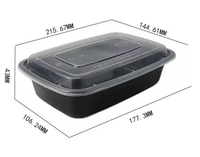 Vente directe usine – Contenants alimentaires jetables en plastique PP écologiques de qualité alimentaire pour sushis, nouilles, repas, restaurants et fêtes