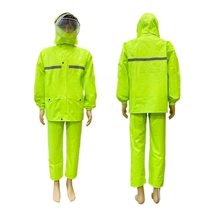Chaqueta Impermeable de Motocicleta y Bicicleta de Alta Visibilidad, Diseño de Doble Capa, Tela Oxford de Alta Calidad, Traje de Lluvia Resistente - Product Image 3