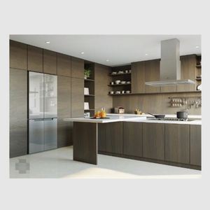 Meubles de cuisine de luxe modernes et écologiques, ignifuges, résistants à l'eau, en bois massif, MDF et panneaux en acier inoxydable, vente en gros - Product Image 5