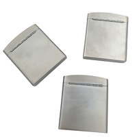 Étui à cigarettes en stock, grande capacité avec clip à ressort, séparateur interne, finition brossée, boîte de rangement de poche