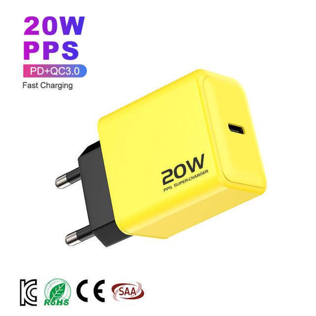 Wholesale 20W Type-C Power Adapter Super Fast Wall Charger for iPhone Samsung Apple Devices with OTP and OVP Protection