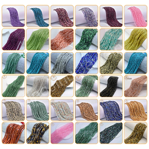 천연 소형 원형 컷팅 자수정 비즈 2mm DIY 주얼리 액세서리용 천연 루즈 스톤 - Product Image 2